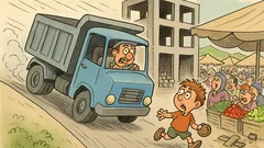 Fıkra: Temel kamyonla yokuştan hızla inerken